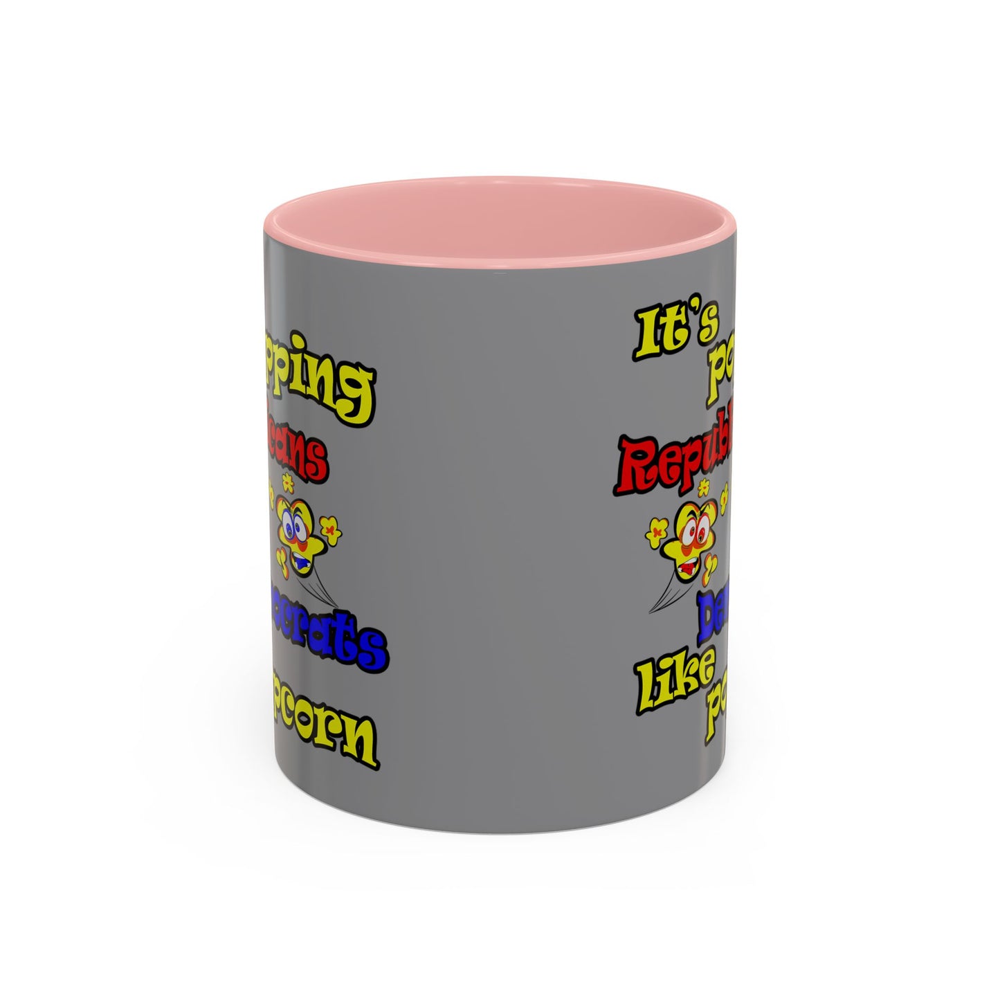 popping like popcorn - Accent Mug (grey)