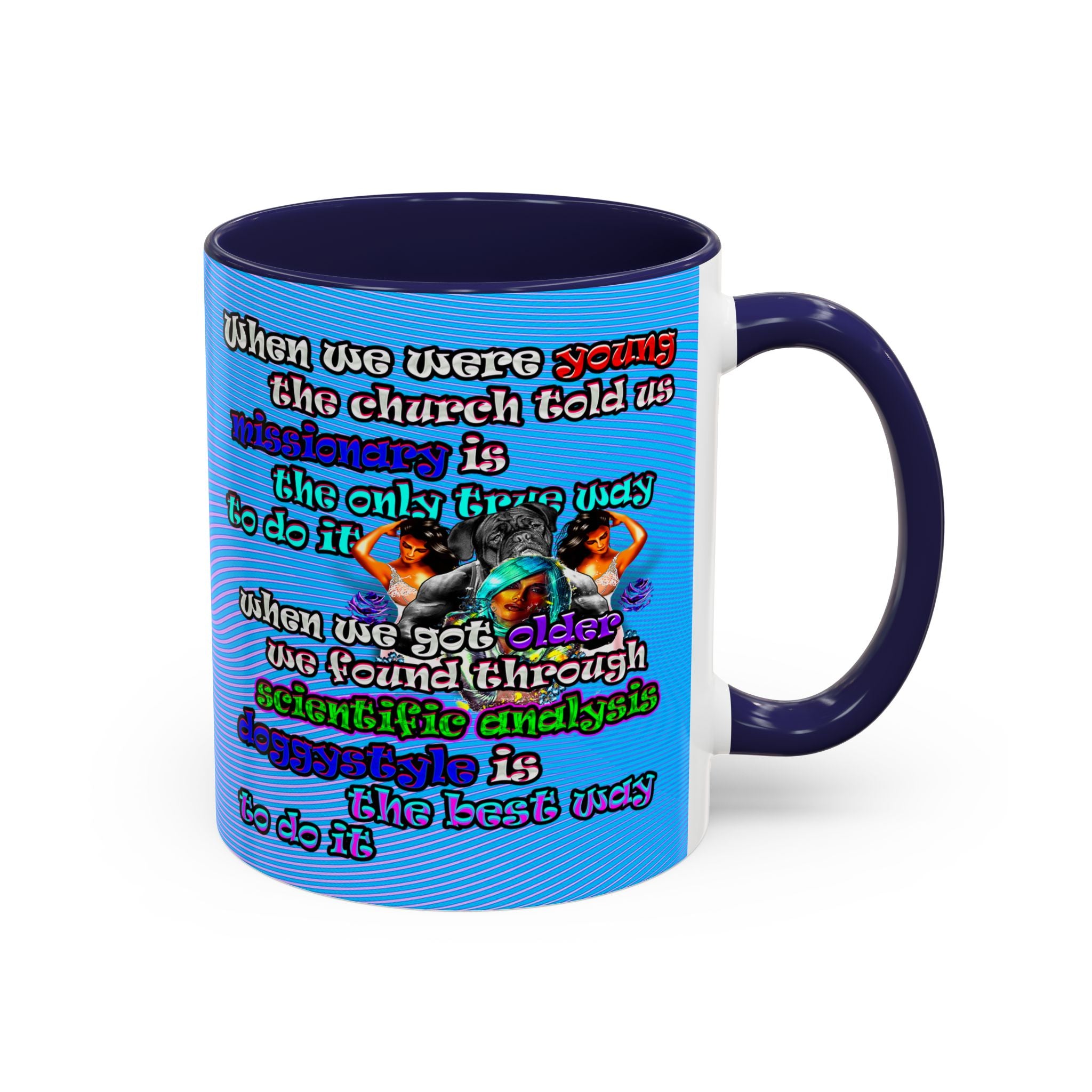 doggystyle - Accent Mug (light blue-purple wave)