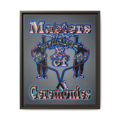 em cee squared - framed canvas art (grey-light grey)
