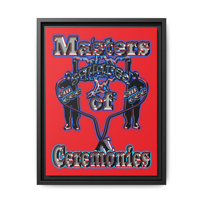 em cee squared - framed canvas art (red)