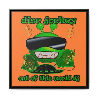 disc jockey - framed canvas art (crusta)