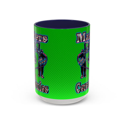 em cee squared - Accent Mug (logo green)