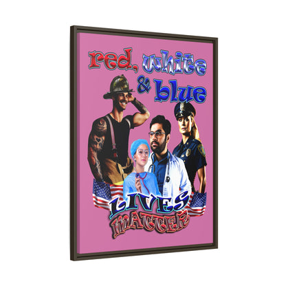 rw&b lives matter - framed canvas art (light pink)