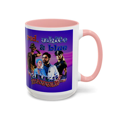 rw&b lives matter - Accent Mug (purple-pink wave)