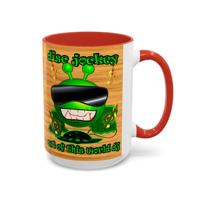 disc jockey - Accent Mug (butterscotch wood finish)