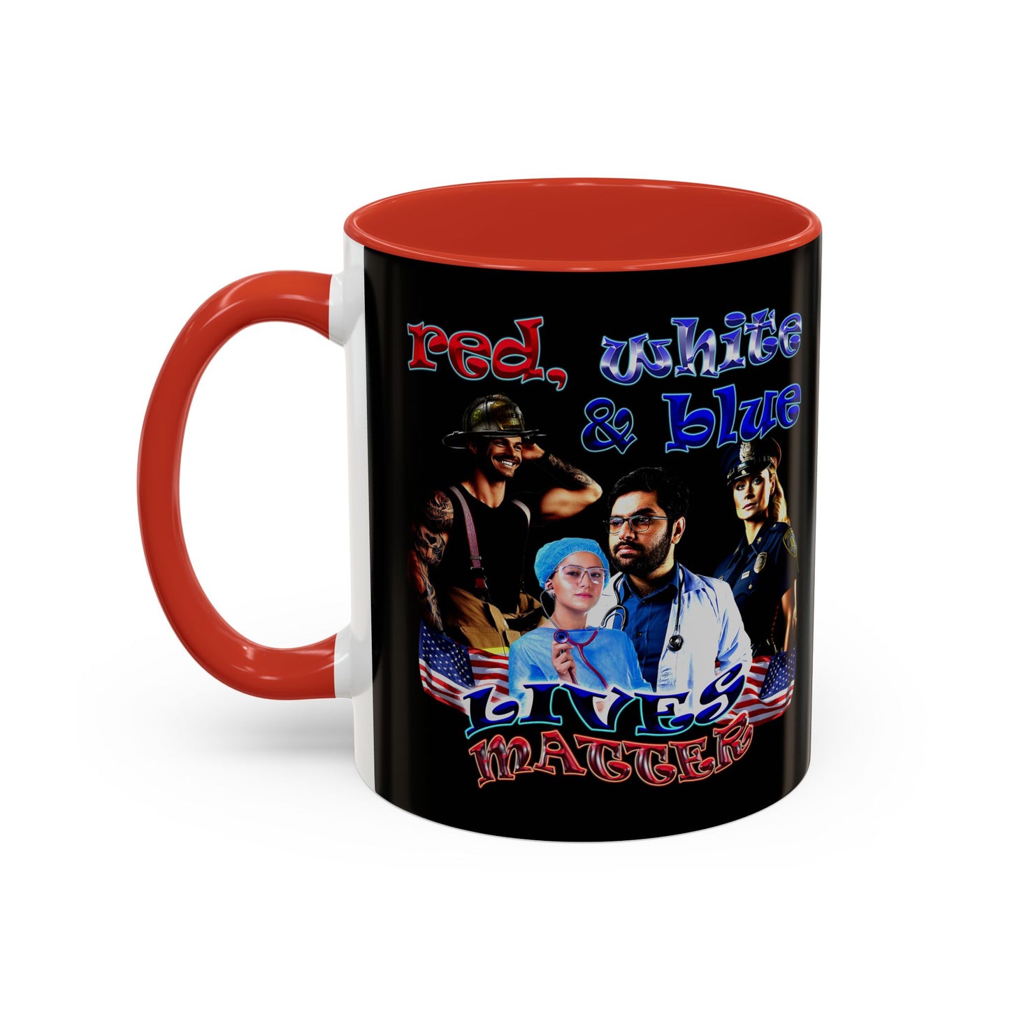 rw&b lives matter - Accent Mug (black)