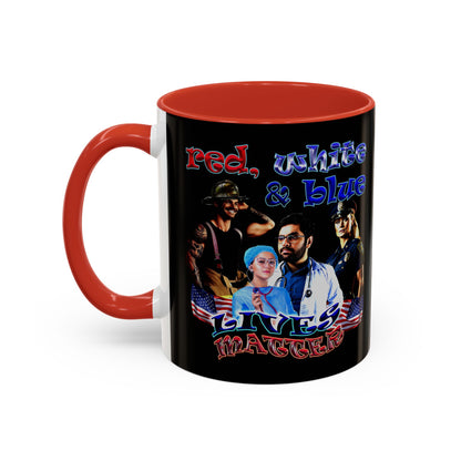 rw&b lives matter - Accent Mug (black)