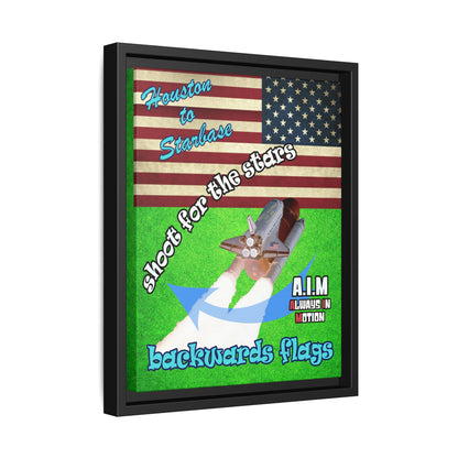 shoot for the stars - framed canvas art (green turf)