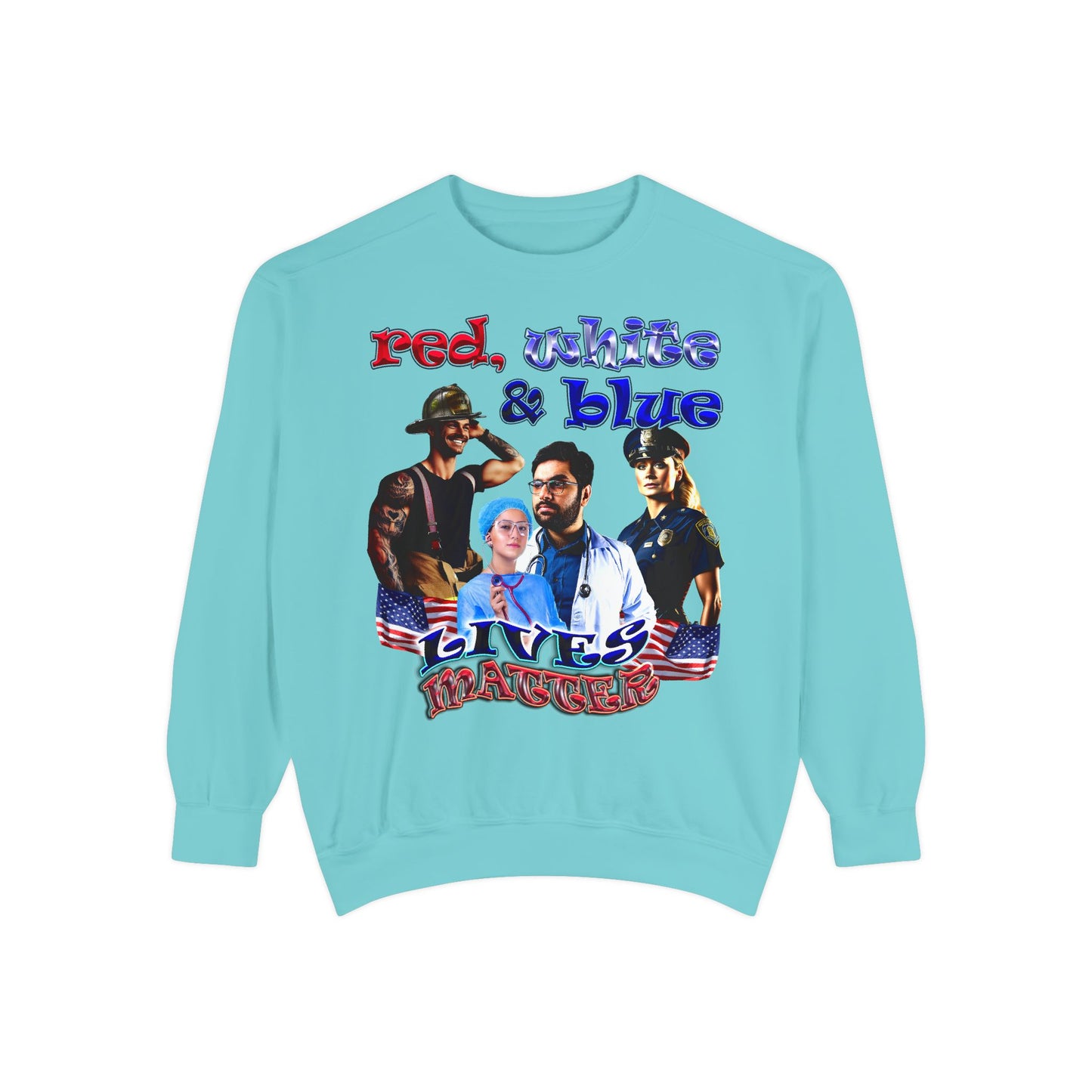 rw&b lives matter - Unisex Garment-Dyed Sweatshirt