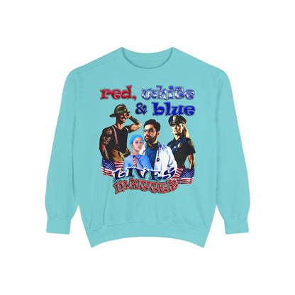 rw&b lives matter - Unisex Garment-Dyed Sweatshirt