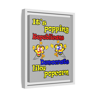 popping like popcorn - framed canvas art (light grey)
