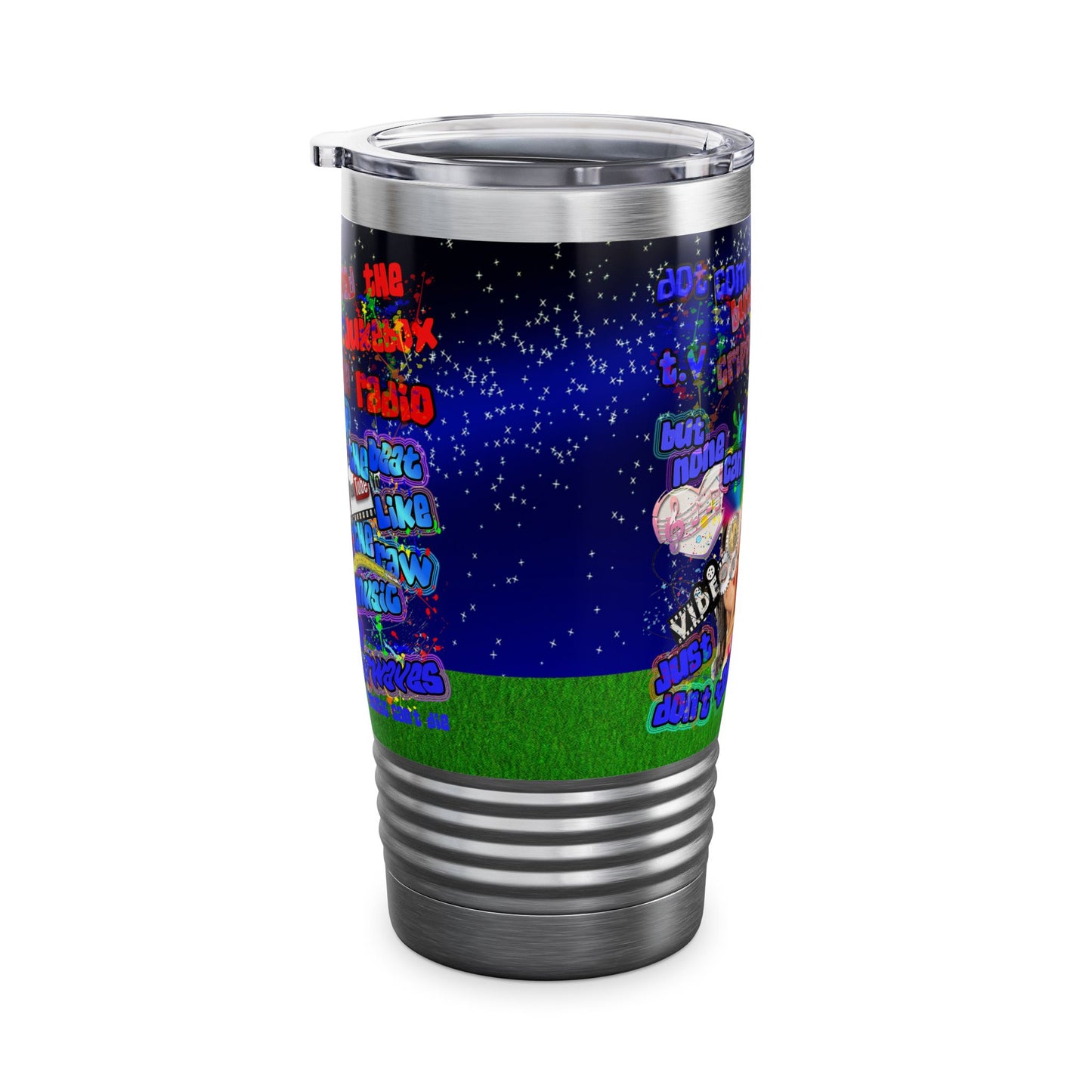 drop the beat - Ringneck Tumbler, 20oz  ('snoops' background)