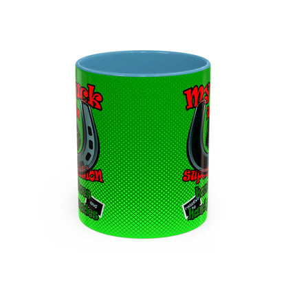 my luck - Accent Mug (logo green)