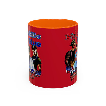 rw&b lives matter - Accent Mug (dark red)