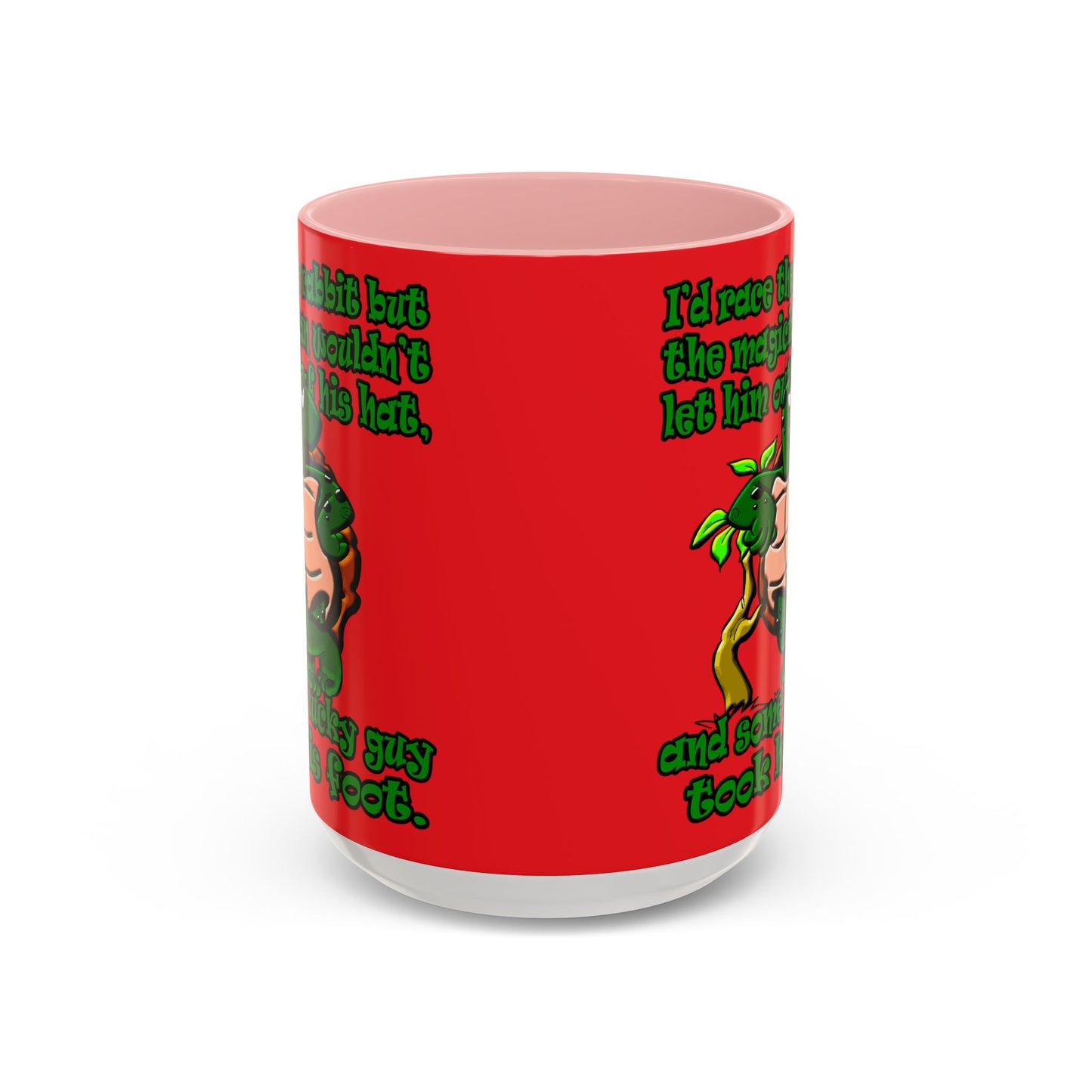 turtle race - Accent Mug (red)