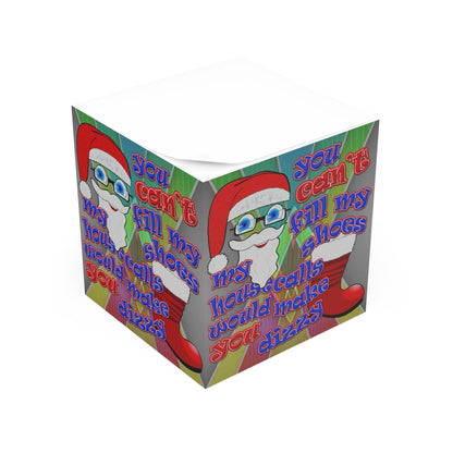 santa's shoes - note cube (rainbow split)