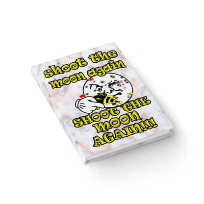 shoot the moon again - journal-lined (white marble)