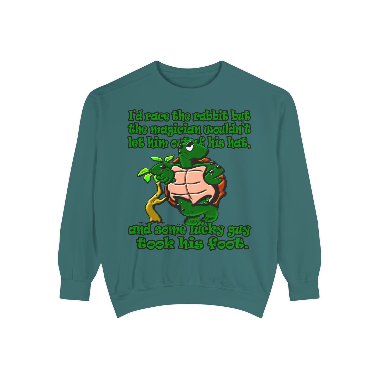 turtle race - Unisex Garment-Dyed Sweatshirt