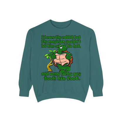 turtle race - Unisex Garment-Dyed Sweatshirt