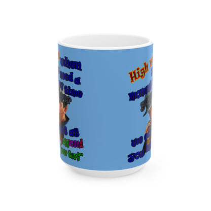 high noon - White Mug (light blue)