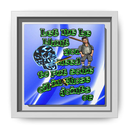 og - framed canvas art (blue-white wave)