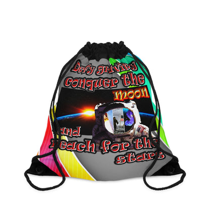 defy conquer reach - Drawstring Bag (rainbow split)