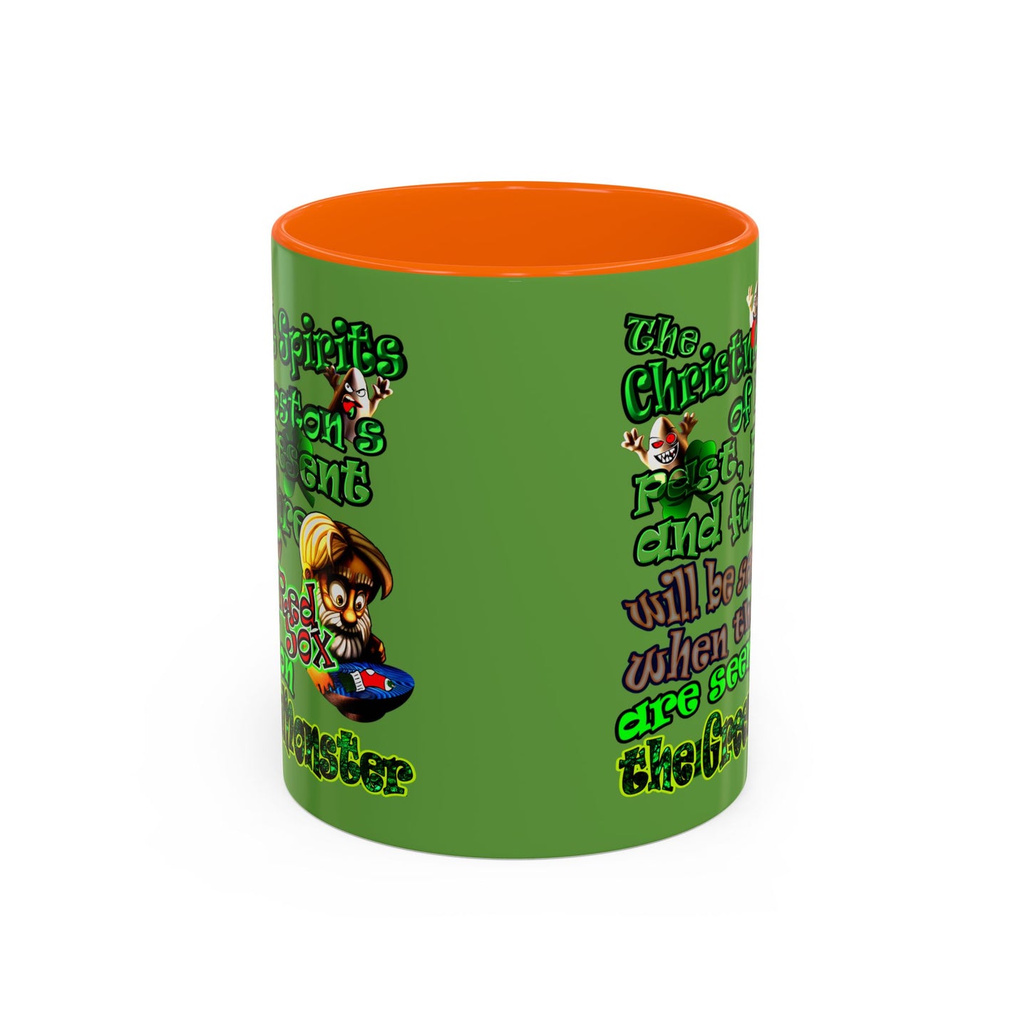 christmas spirits of boston - Accent Mug (green)