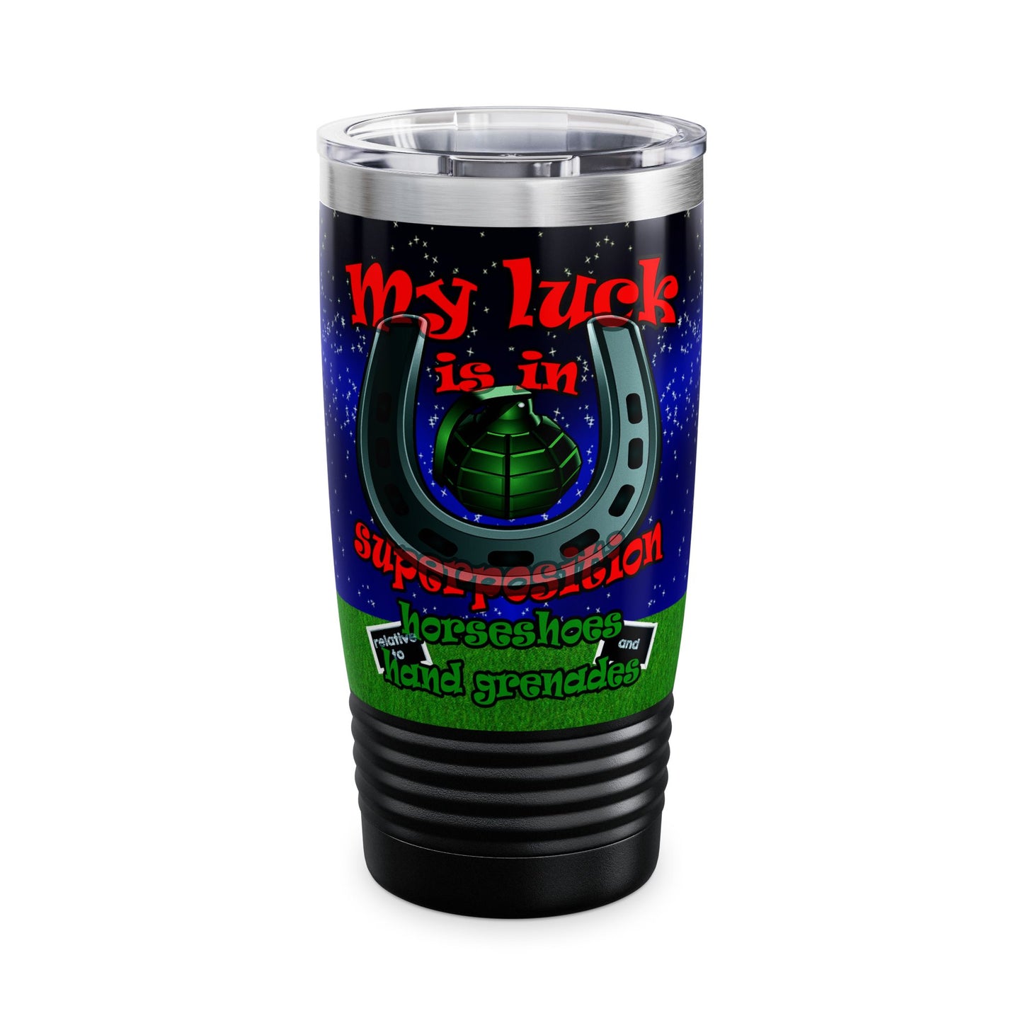 my luck - Ringneck Tumbler, 20oz ('snoops' background)