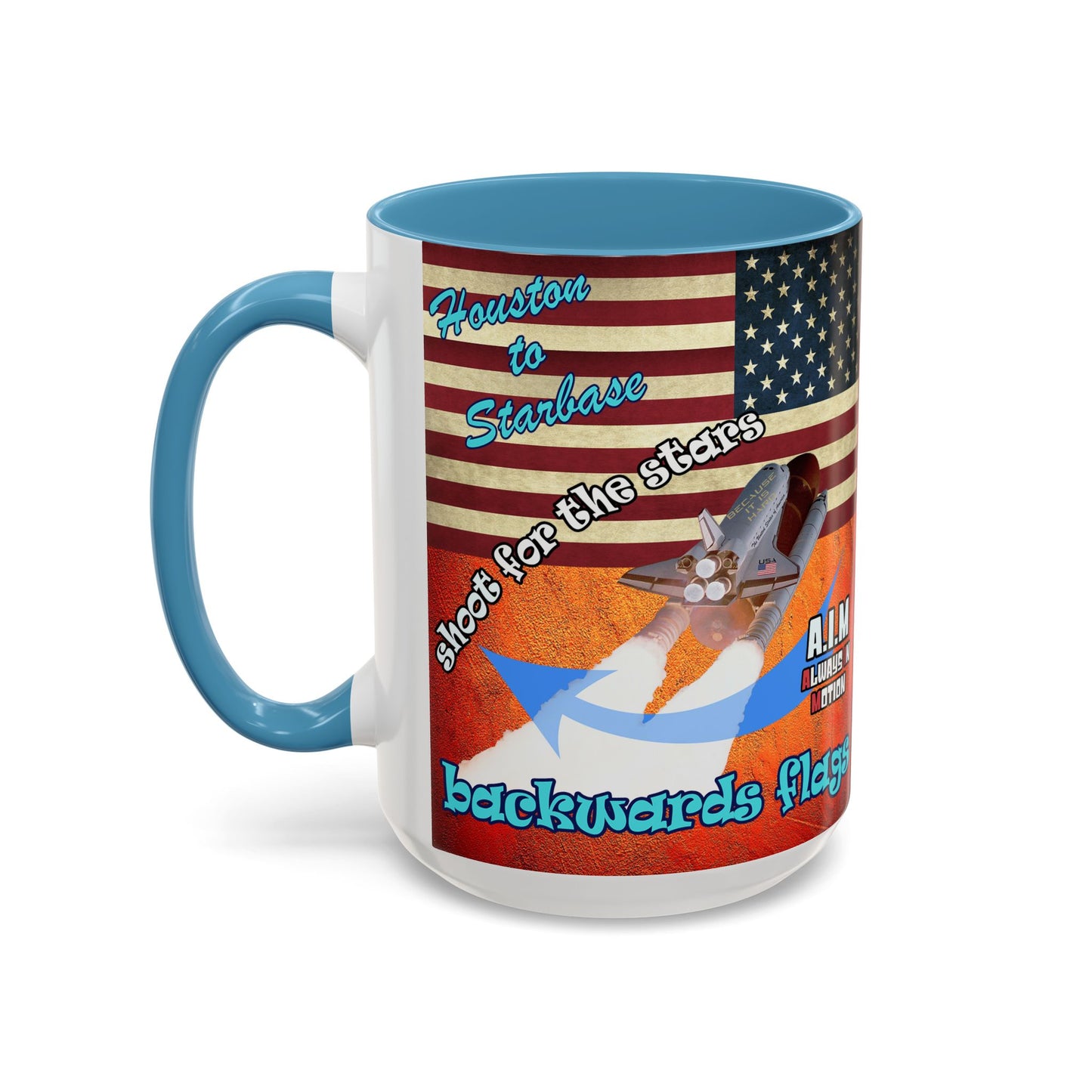 shoot for the stars - Accent Mug (burnt orange)