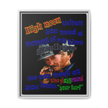 high noon - framed canvas art (black)