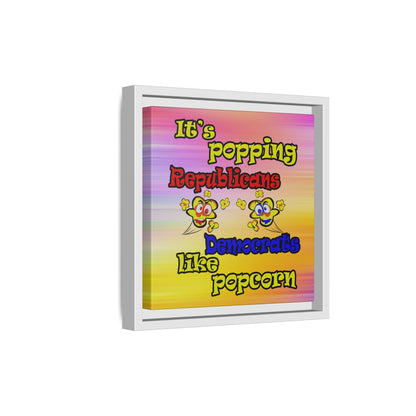 popping like popcorn - framed canvas art (color blur)