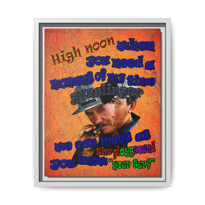 high noon - framed canvas art (burnt orange)