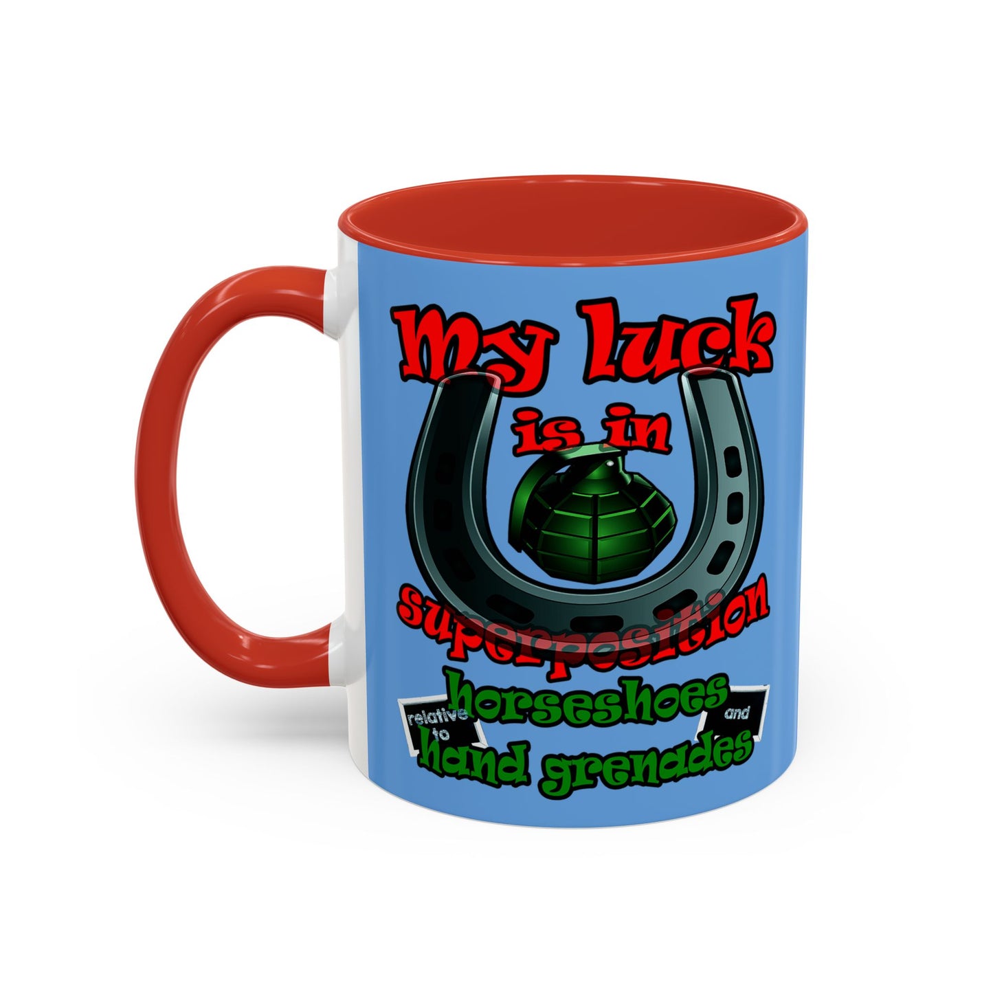 my luck - Accent Mug (light blue)