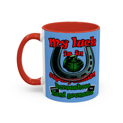 my luck - Accent Mug (light blue)
