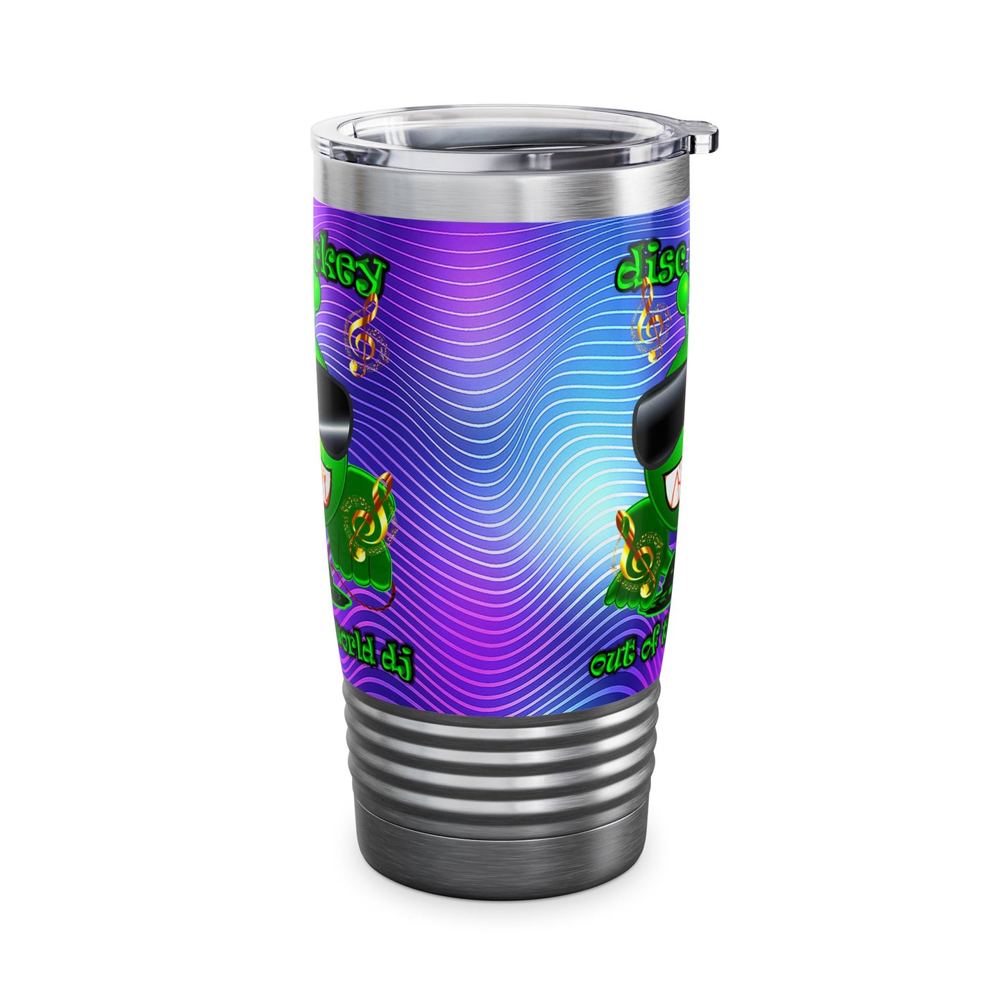 disc jockey - Ringneck Tumbler, 20oz (purple wave)