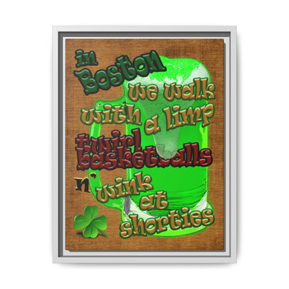 celtics logo - framed canvas art (brown papyrus)