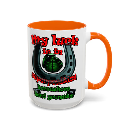 my luck - Accent Mug (white)