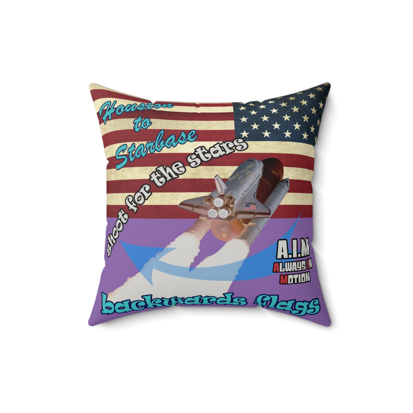 shoot for the stars - Faux Suede Square Pillow - (light purple)