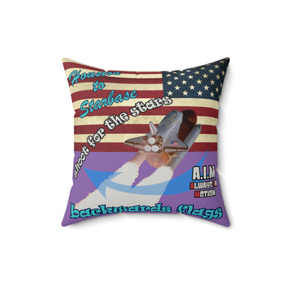 shoot for the stars - Faux Suede Square Pillow - (light purple)