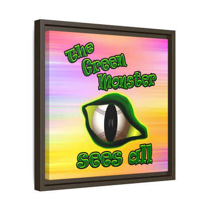 green monster - framed canvas art (color blur)