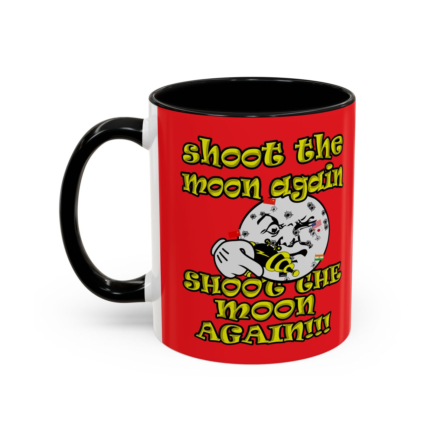 shoot the moon again - Accent Mug (red)