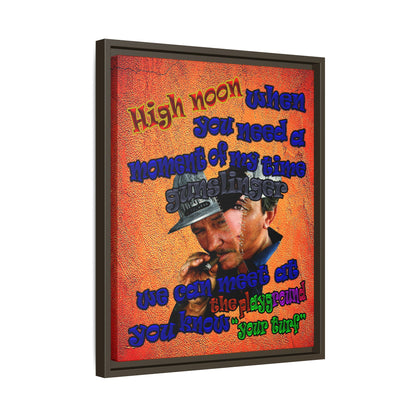 high noon - framed canvas art (burnt orange)