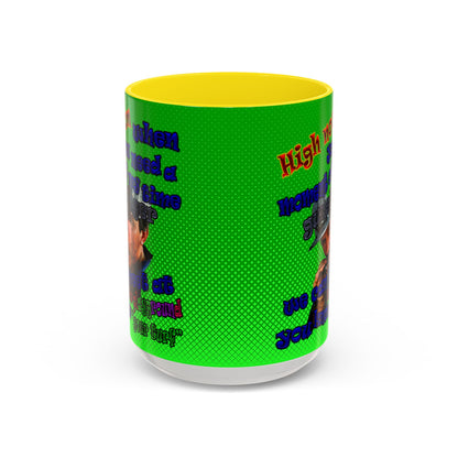 high noon - Accent Mug (logo green)