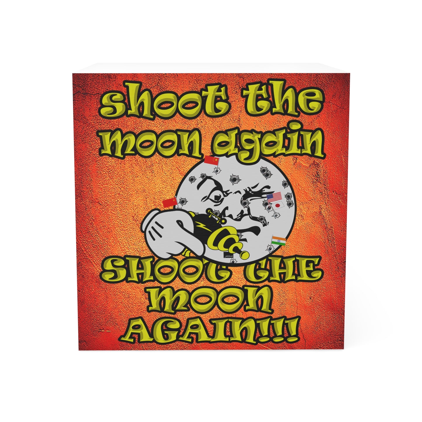 shoot the moon again - note cube (burnt orange)