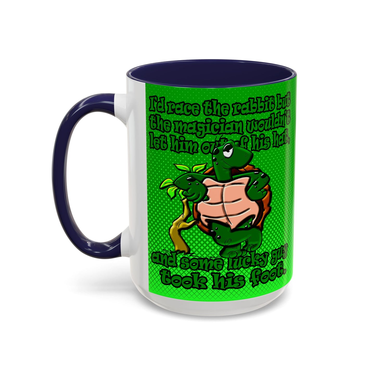 turtle race - Accent Mug (logo green)