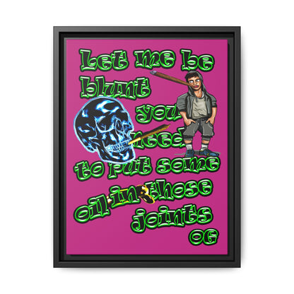 og - framed canvas art (pink)
