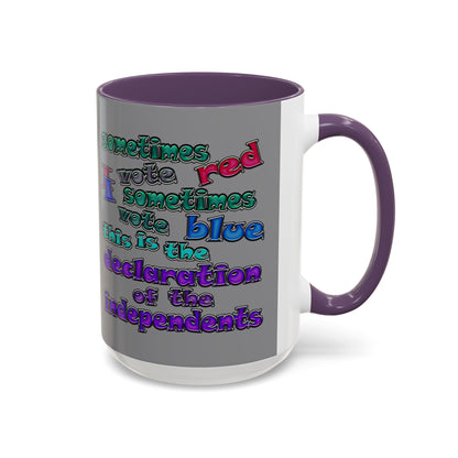 declaration of the independents - Accent Mug (grey)