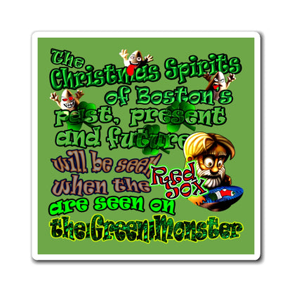 christmas spirits of boston - Magnets - (green)