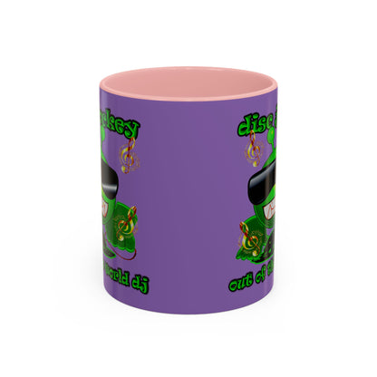 disc jockey - Accent Mug (light purple)