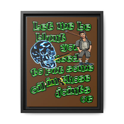 og - framed canvas art (brown)